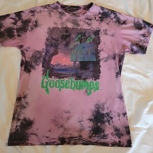 Goosebumps Welcome To Horrorland pink Tie Dye T-Shirt‎ Adult Size XL
